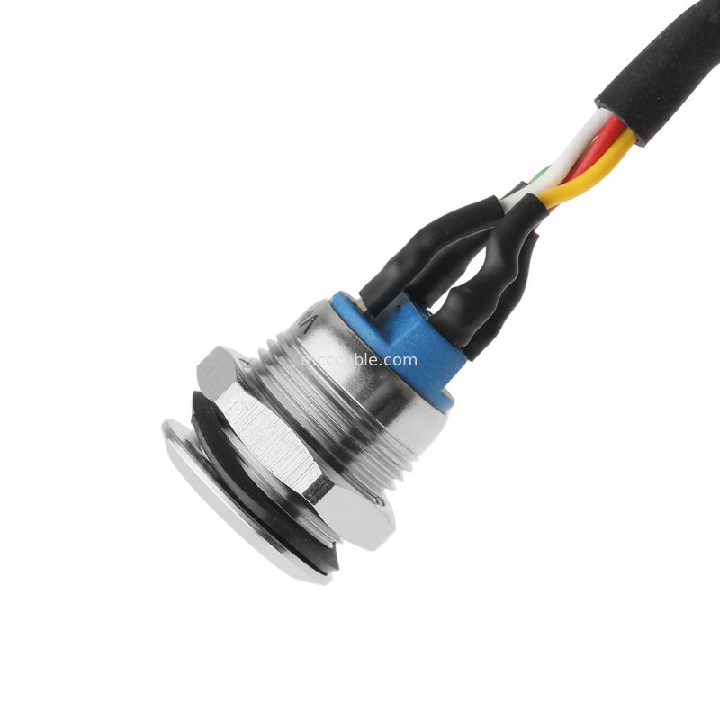 PUSHBUTTON एलईडी सफेद M12 IP65/IP67 HSG पुरुष 43025-0400 पिच 3.0 मिमी एमएक्स पावर स्विच एक्टिवेटर के लिए