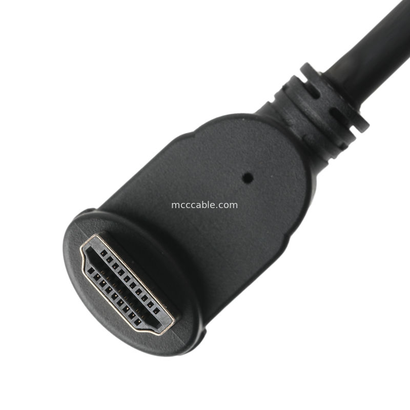 पुरुष वर्टिकल 19Pin HDMI-A से महिला 19Pin HDMI एलसीडी केबल कनेक्टर असेंबली
