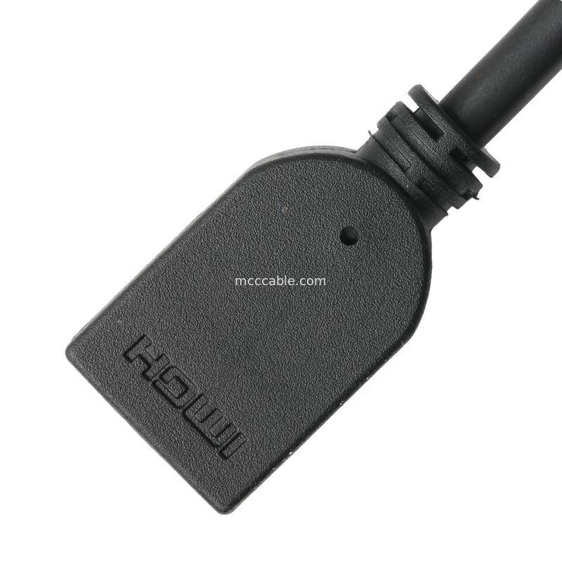 पुरुष वर्टिकल 19Pin HDMI-A से महिला 19Pin HDMI एलसीडी केबल कनेक्टर असेंबली