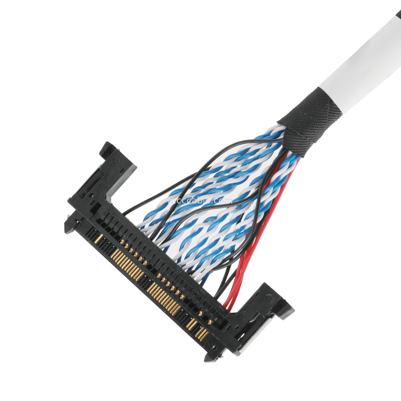 एलवीडीएस केबल असेंबली JAE FI-RE51HL 51Pin To DP2.0 30Pin Or EGN UL 1571 28AWG केबल OEM/ODM