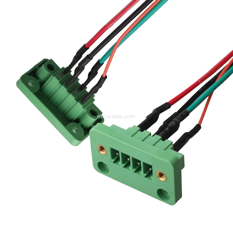 DFK-MC JL15CDGV-3.81 4Pin से MX1.25-12Pin और UL लोबल दीवार के माध्यम से टर्मिनल ब्लॉक