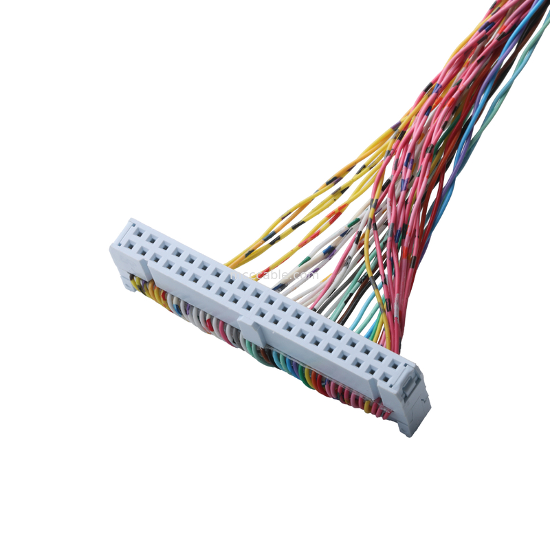 कनेक्टर 89140-0101 RCPT 40P IDC 26-28AWG GOLD सीधे-थ्रू, एकीकृत सीलिंग रिंग के साथ एनपीटी हब