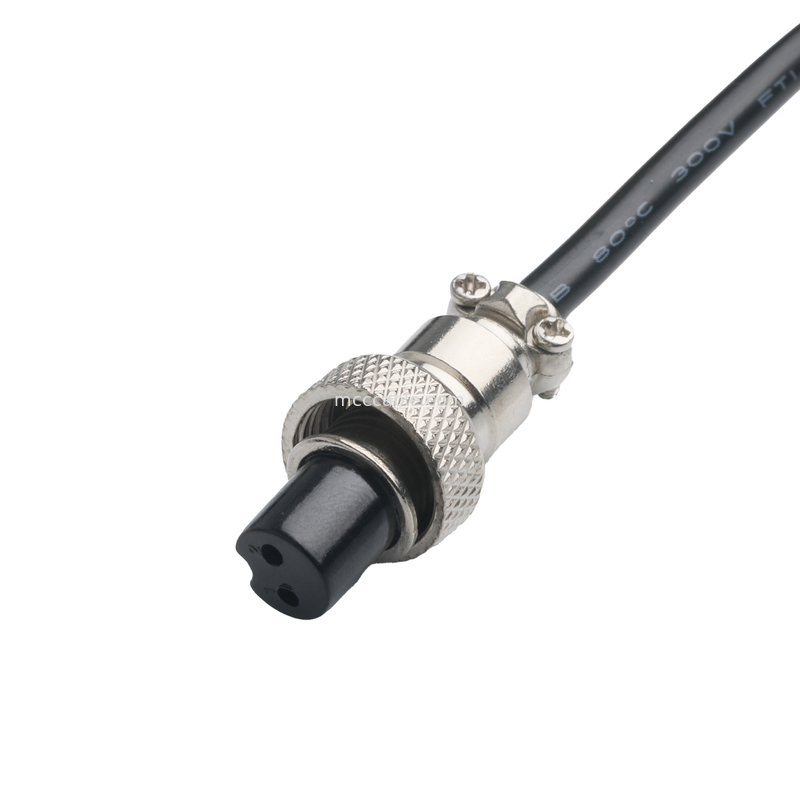 CLEAR पीवीसी 30P D-SUB FEMALE से GX12 M12-2P कनेक्टर कस्टम केबल असेंबली कनेक्टर्स OEM/ODM