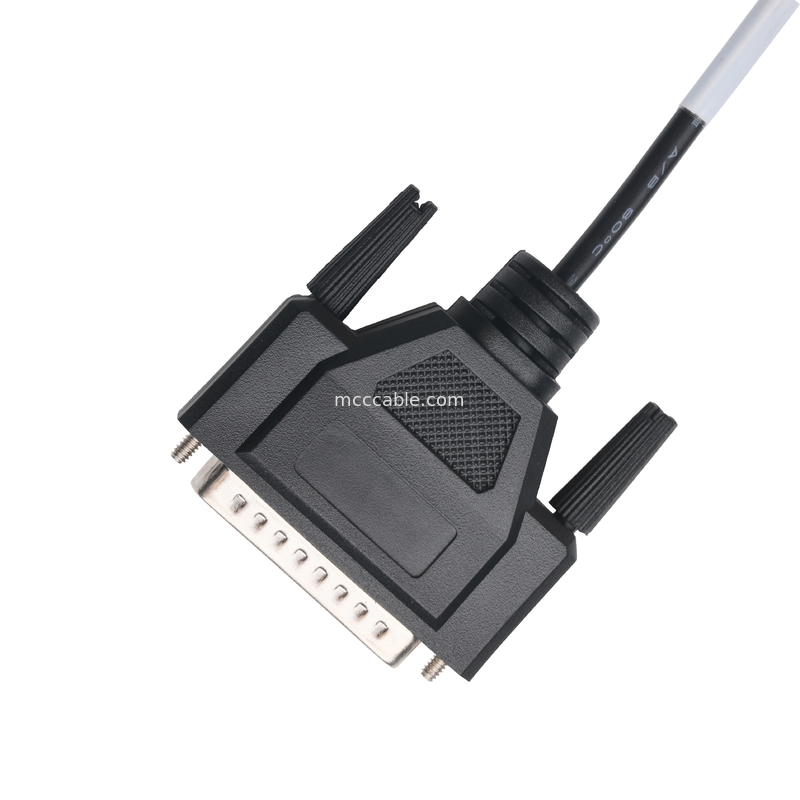 CLEAR पीवीसी 30P D-SUB FEMALE से GX12 M12-2P कनेक्टर कस्टम केबल असेंबली कनेक्टर्स OEM/ODM