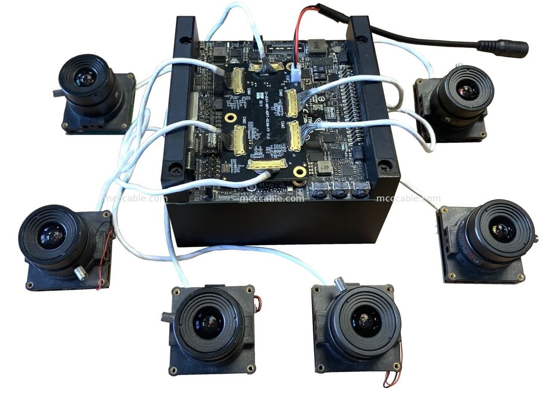 माइक्रो कोएक्स LI-JXAV-MIPI-ADPT-6CAM से LI-IMX290-MIPI-M12 FAW-1233-03 केबल Nvidia कैमरा बोर्ड और डिजाइन कैमरा कनेक्ट