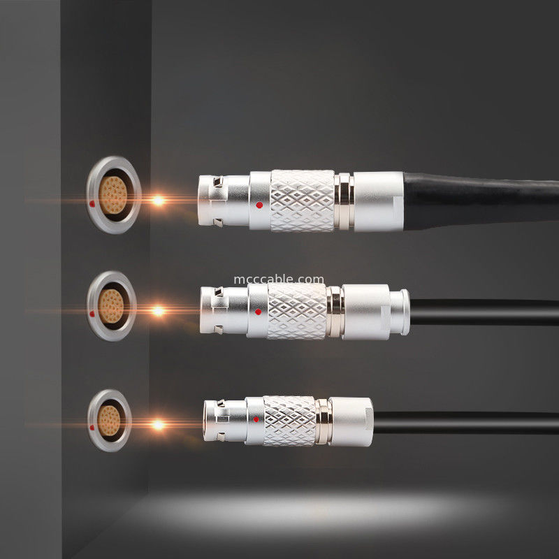 पुश-प्लग स्व-लॉकिंग कनेक्टर LEB श्रृंखला FGG.1B 7Pin पुरुष विमानन प्लग औद्योगिक परिपत्र कनेक्टर