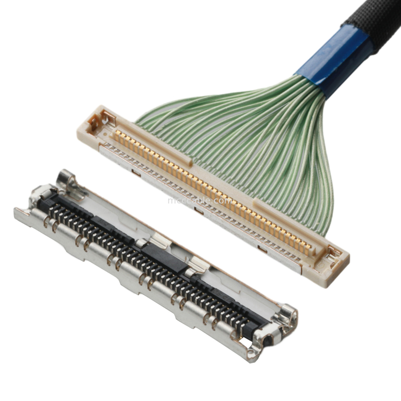 0.4mm पिच  DF36-40P-0.4SD माइक्रो समाक्षीय केबल lvds कनेक्टर केबल