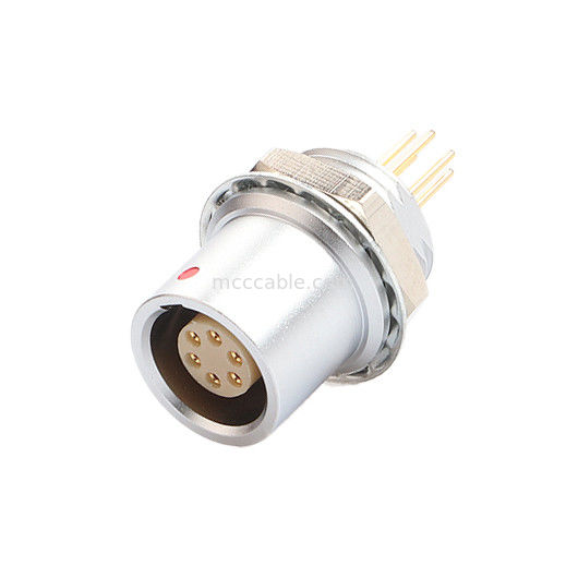 पुश-पिल सेल्फ-लॉकिंग कनेक्टर सर्कुलर इंडस्ट्रियल कंट्रोल बी सीरीज Z6 कनेक्टर 6-पिन महिला से 6-पिन सिग्नल सेंसर