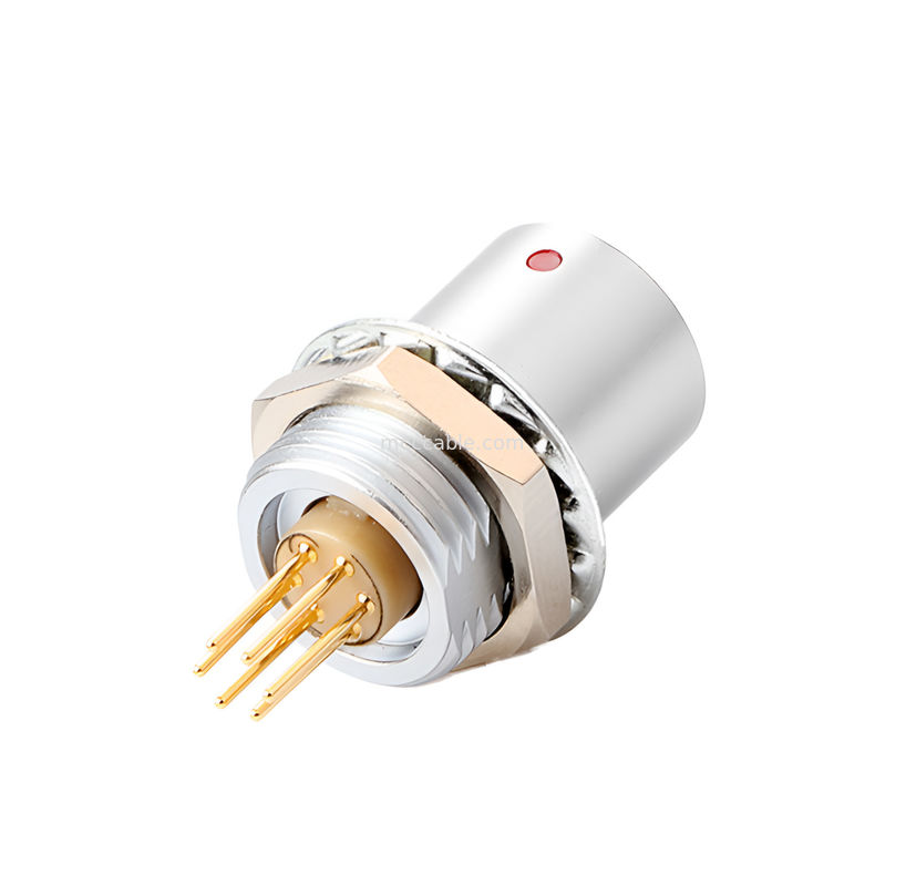 पुश-पिल सेल्फ-लॉकिंग कनेक्टर सर्कुलर इंडस्ट्रियल कंट्रोल बी सीरीज Z6 कनेक्टर 6-पिन महिला से 6-पिन सिग्नल सेंसर