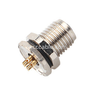 औद्योगिक परिपत्र जलरोधी कनेक्टर M5 कोड-ए 4Pin पैनल फ्लैंज पीसीबी महिला सॉकेट IP67