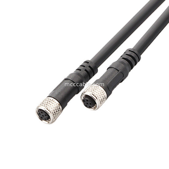 औद्योगिक कनेक्टर M8 इंजेक्शन मोल्ड सर्कुलर वाटरप्रूफ कनेक्टर पुरुष महिला 6 पिन