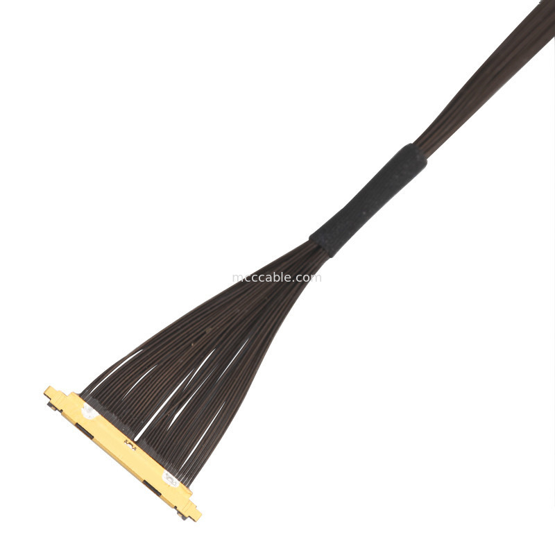 40P UL11130 46AWG माइक्रो कोएक्सियल केबल असेंबली 20531-040t-02 आईडीसी फोर्मिंग OEM/ODM