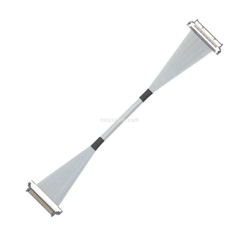 Micro coaxial cable 1 to 1 KEL USL20-30SS-030-B Customized heat resistant tape connector