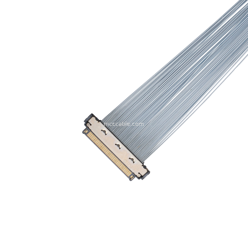 KEL XSL20-48S 0.25 मिमी पिच माइक्रो-कोक्स केबल, 44AWG पीएफए शील्ड, डबल-एंड