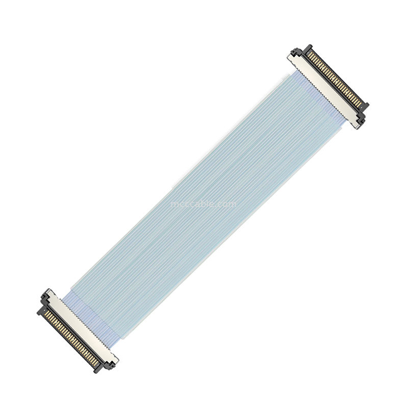 USL20-30SS-045CH 0.4 मिमी माइक्रो कोएक्स केबल असेंबली पीसीआईई जेन5-संगत एज एआई प्रोसेसिंग मॉड्यूल के लिए