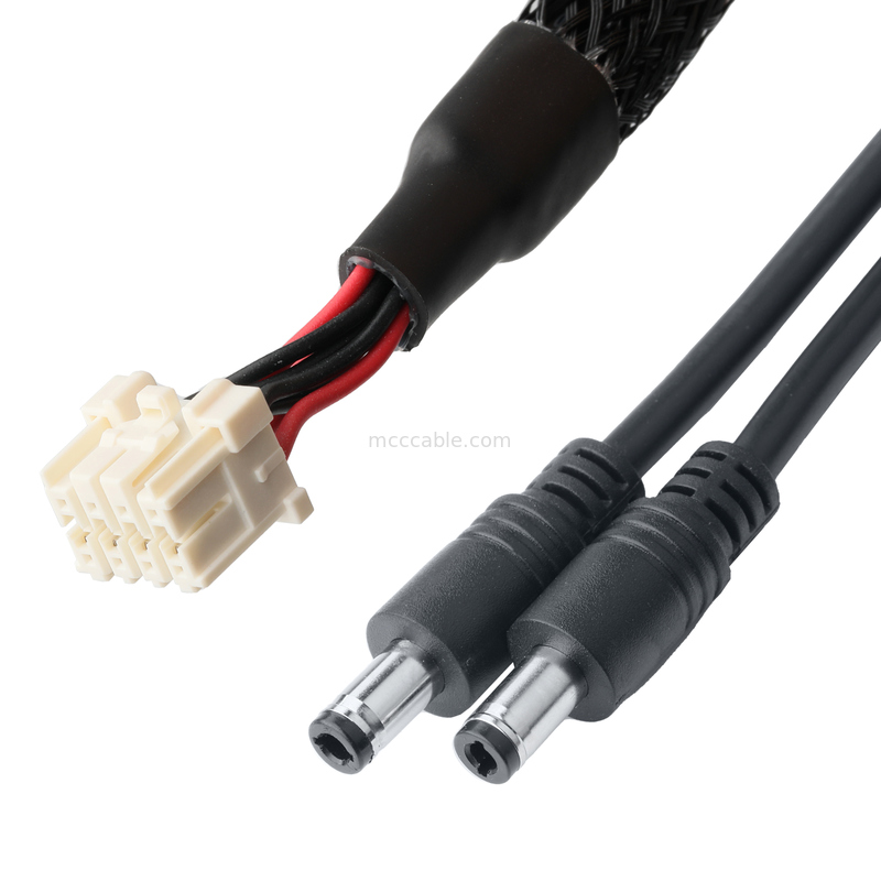 3.3 मिमी पिच से डीसी प्लग 2.5x5.5 मिमी केबल असेंबली - UL2464 20AWG PVC