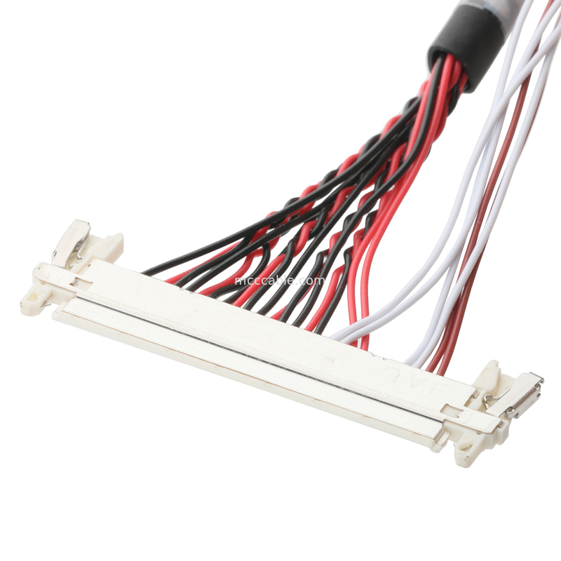 1.0 मिमी से 1.25 मिमी पिच एलवीडीएस केबल असेंबली - UL1571 28AWG एलसीडी डिस्प्ले कनेक्शन