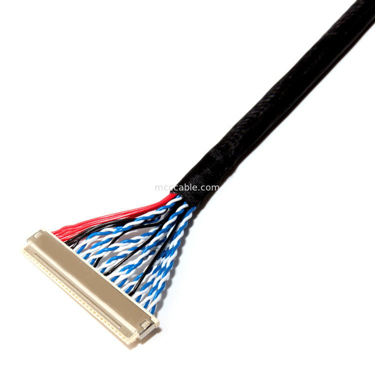 एलसीडी पैनल lvds डिस्प्ले कनेक्टर के लिए FI X30H Lvds 30 पिन 30 32 36 AWG JAE कनेक्टर