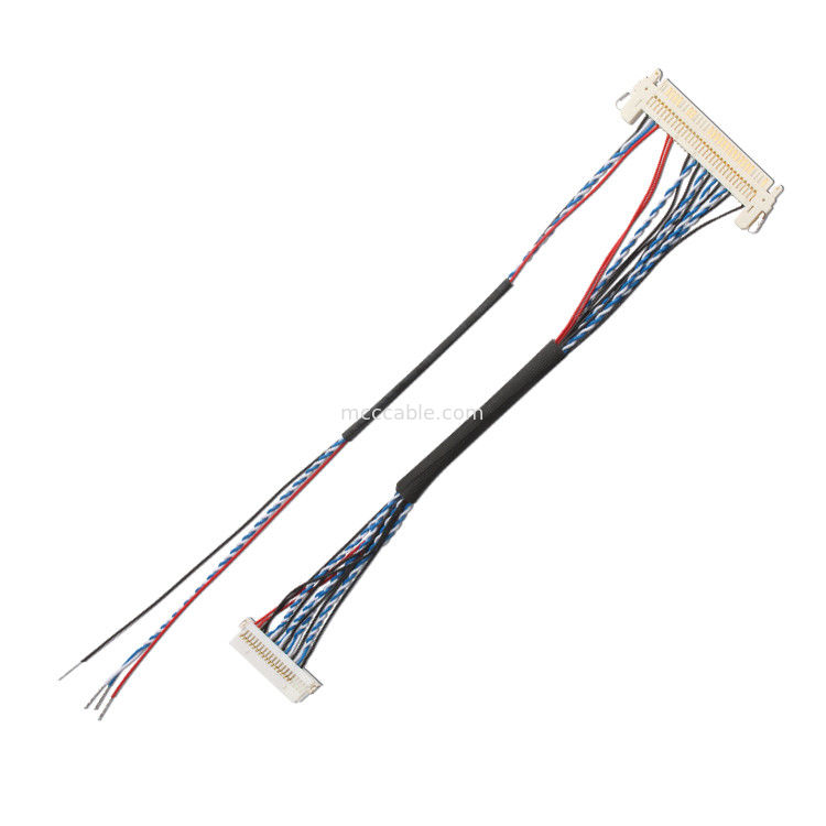 कस्टम वायर हार्नेस FI S20S 20pin, 1.25 Mm Pitch JAE Display Lvds Cable