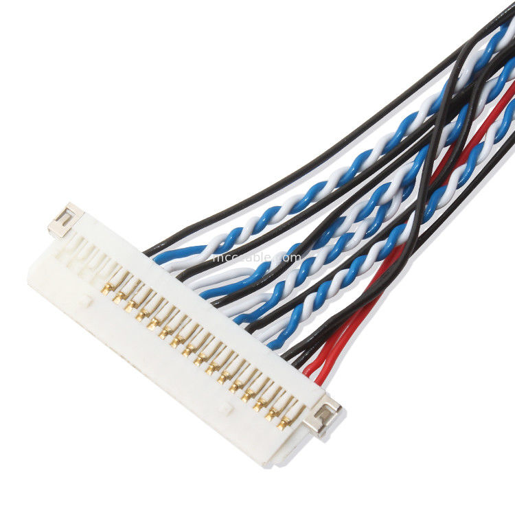 कस्टम वायर हार्नेस FI S20S 20pin, 1.25 Mm Pitch JAE Display Lvds Cable