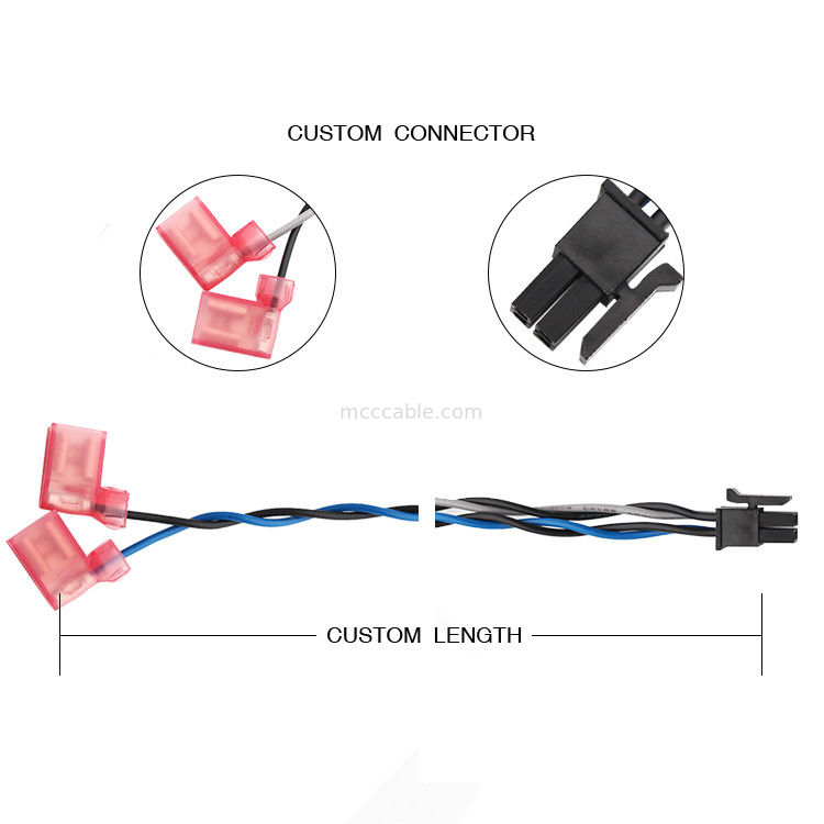 MOLEX 430250408 से TE 2-520129-2 पावर केबल असेंबली 3.0 4 पिन 100 मिमी लंबाई: