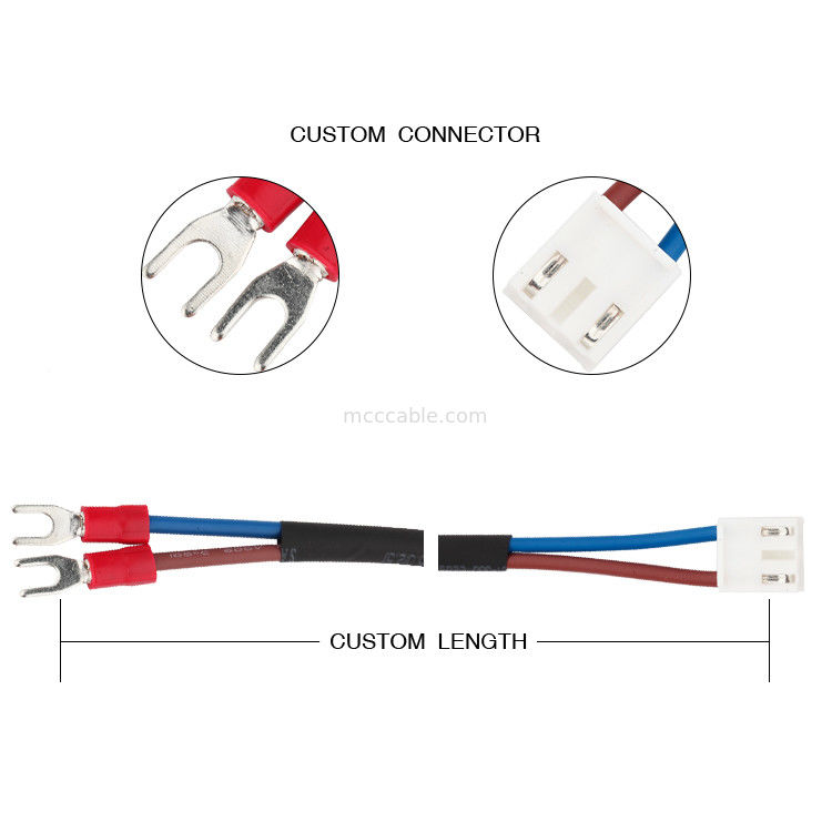3.96mm पिच कस्टम वायरिंग हार्नेस JST VHR-3N से SVL1.25-3.5 lvds 2 पिन कनेक्टर केबल