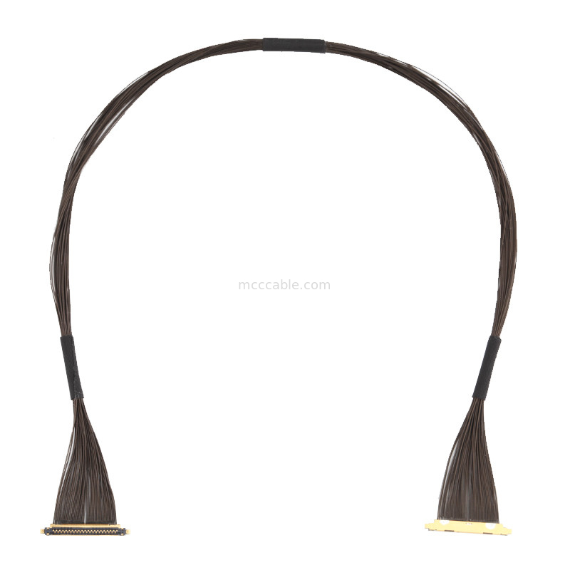 40P UL11130 46AWG माइक्रो कोएक्सियल केबल असेंबली 20531-040t-02 आईडीसी फोर्मिंग OEM/ODM