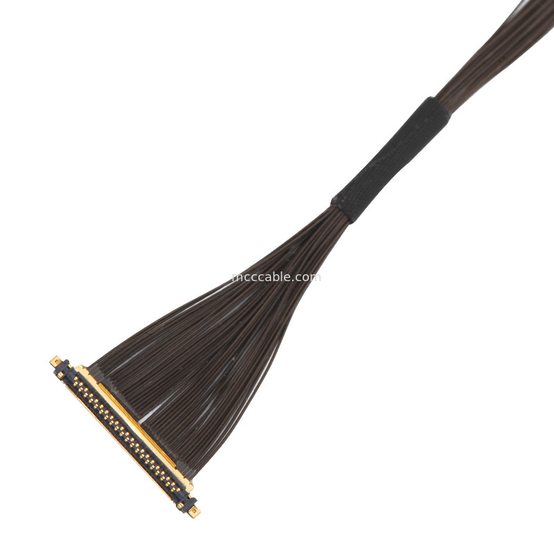 40P UL11130 46AWG माइक्रो कोएक्सियल केबल असेंबली 20531-040t-02 आईडीसी फोर्मिंग OEM/ODM