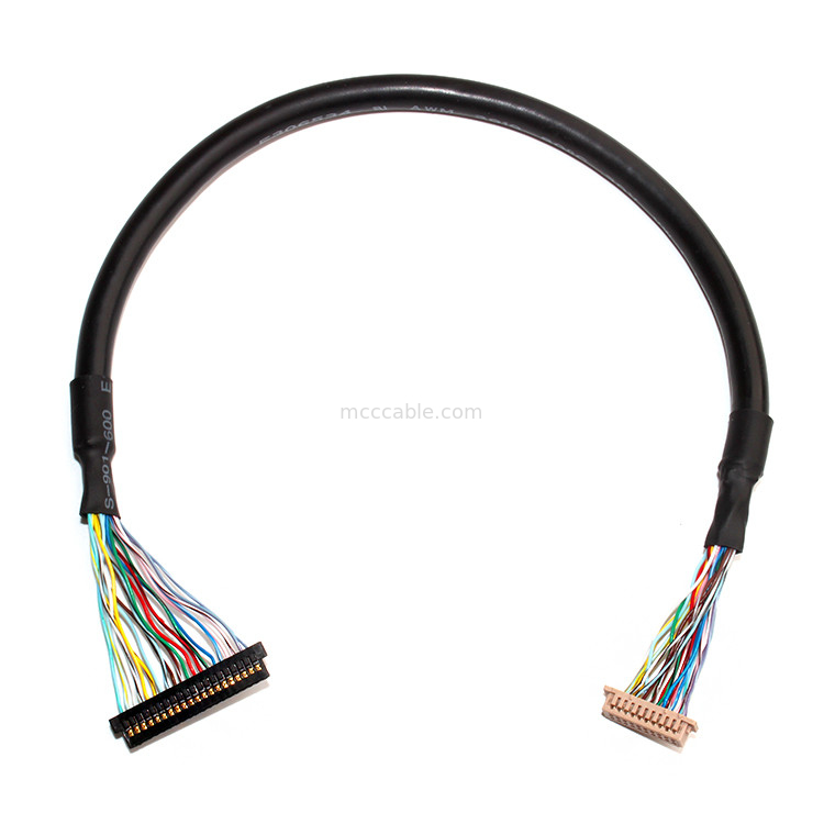 एलसीडी कनेक्टर LVDS केबल असेंबली 1.0 मिमी पिच 32AWG  DF13-20DS-1.25C