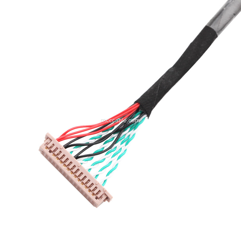 30 पिन LVDS केबल असेंबली WL1258h-20P से  DF13-2 lvds डिस्प्ले कनेक्टर