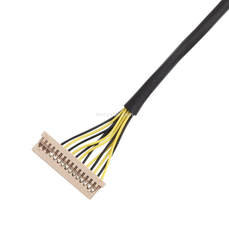 लंबाई 100 मिमी वायर हार्नेस केबल Wl 1025h-15p से Wl 1253h-15p Lvds केबल असेंबली