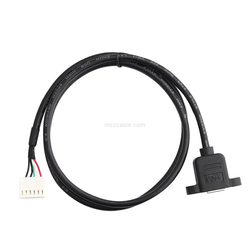 2.54mm पिच A2542ha-6p वायर हार्नेस Durachill Usb B केबल पैनल माउंट असेंबली: