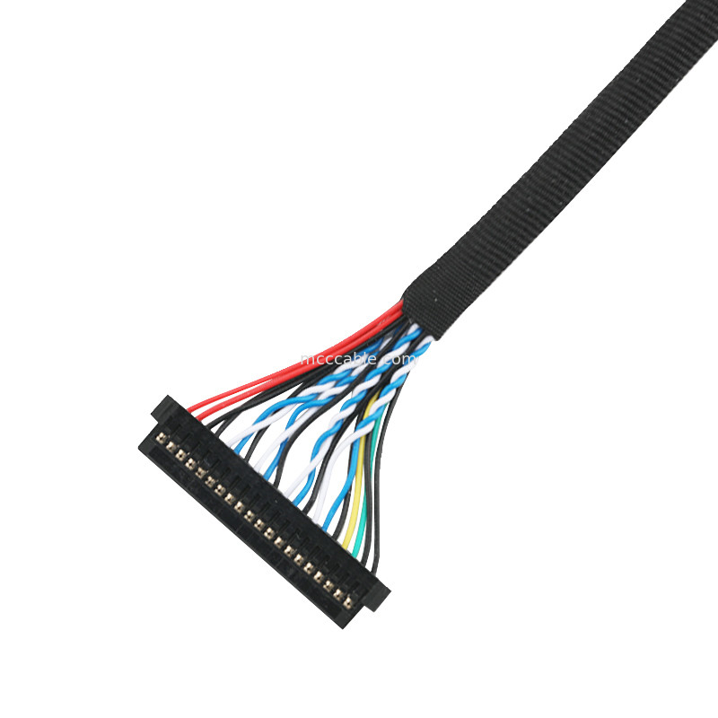 LVDS EDP केबल असेंबली JST PHDR-20V से JAE FI-S20S lvds कनेक्टर केबल