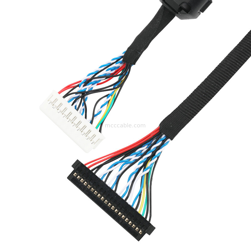 LVDS EDP केबल असेंबली JST PHDR-20V से JAE FI-S20S lvds कनेक्टर केबल